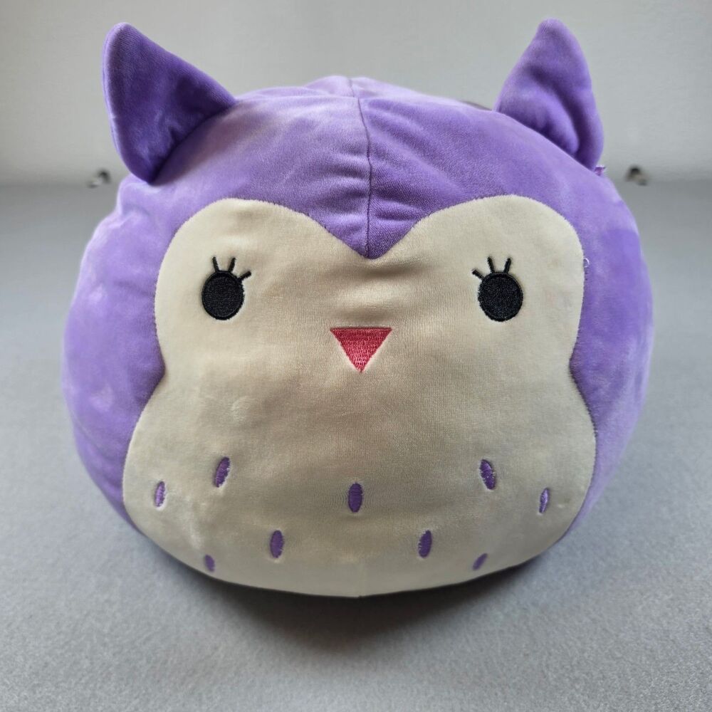 Squishmallows Purple Cat Plush 13" Wide Stuffed Animal Kawaii Collectible